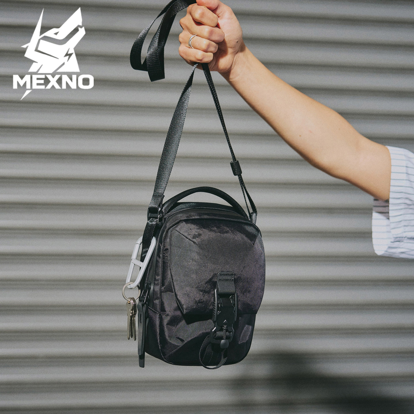 轻量化城市通勤斜挎包男款机能风单肩包防水X-PAC磁扣休闲手机包