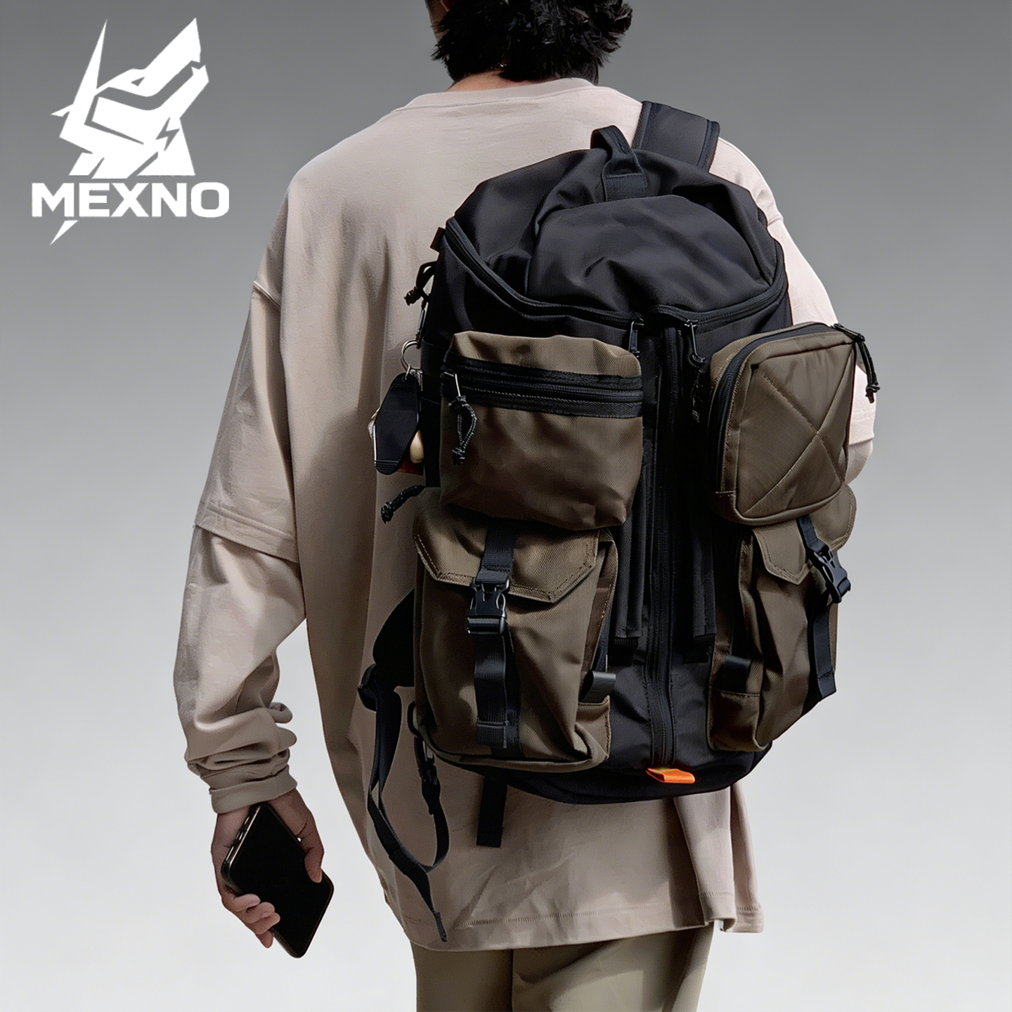 男士机能防水徒步双肩包男款通勤出差书包多功能户外旅行运动背包