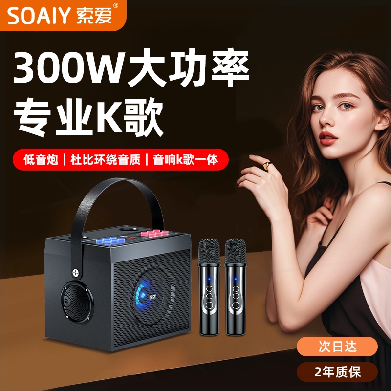 索爱F13蓝牙音响音箱2025新款高k歌户外家用音质超重低音炮大音量