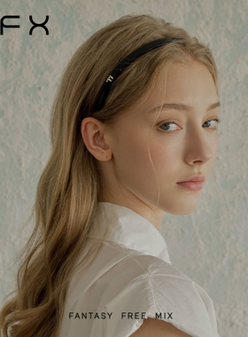 弗弗西FFX高级感醋酸眼镜墨镜式发箍[摩登]洗脸头箍细款黑色发卡