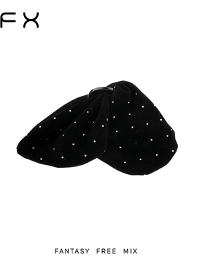 弗弗西FFX丝绒细闪星河黑色蝴蝶抓夹女[蝴蝶心事]后脑勺大号发夹