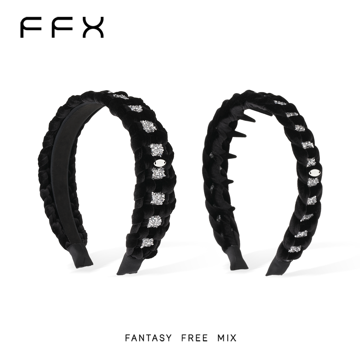 FFX弗弗西[永恒星河]手工编织碎钻麻花发箍高颅顶水钻高级感头饰