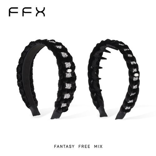 FFX弗弗西[永恒星河]手工编织碎钻麻花发箍高颅顶水钻高级感头饰