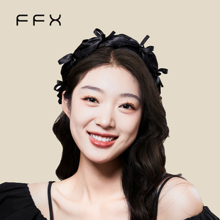 头饰 女神发箍气质黑褶皱头箍高级感洋气时尚 弗弗西FFX 奶油蛋糕