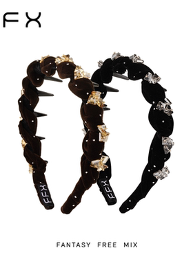 弗弗西FFX星钻密语发箍女高颅顶头饰高级感轻奢防滑发卡带钻头箍