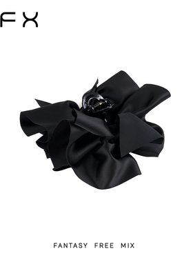 【王楚然同款】弗弗西FFX黑色双面蝴蝶结抓夹马尾后脑勺发夹头饰