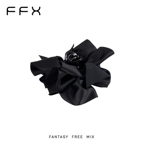 【王楚然同款】弗弗西FFX黑色双面蝴蝶结抓夹马尾后脑勺发夹头饰