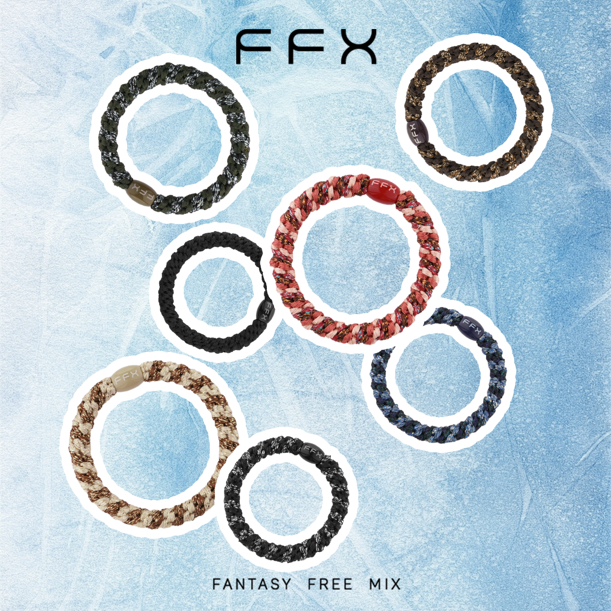 FFX星期发圈高弹橡皮筋黑色女