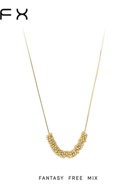弗弗西FFX闪钻时尚休闲滚珠灵动项链[星星流年]高级感轻奢锁骨链