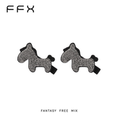 元 气珠珠专享 FFX Horse发生 高级定制手工爆闪马年萌趣边夹