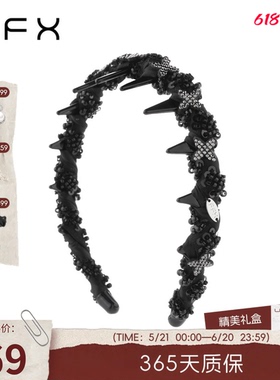 FFX弗弗西夜幕繁花串珠缠绕齿梳发箍蓬松高颅顶显发量多外戴头饰