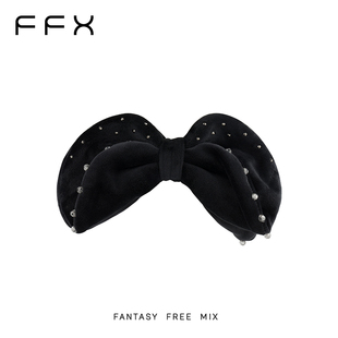 弗弗西FFX温暖典雅小清新香蕉夹竖夹子[原创霜花]黑色马尾发夹女