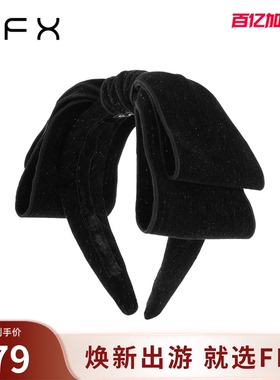 弗弗西FFX[赫本时光]高级感低调细闪双面蝴蝶结发箍丝绒贵气头箍