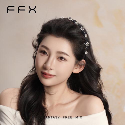 弗弗西FFX高级感波点高颅顶发箍