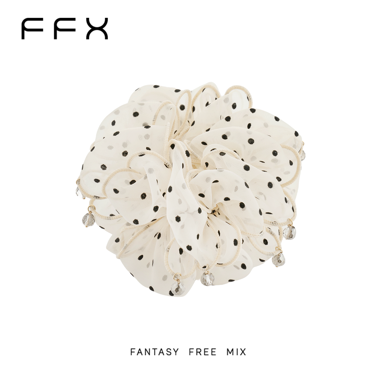 【夏天粉丝专享】FFX弗弗西【波尔卡圆点】网纱波点多层褶皱发圈