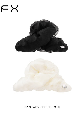 弗弗西FFX[双色流光]抓夹发量多少白色发夹云朵鲨鱼夹高级感发饰