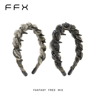弗弗西FFX【绮丽花蕾】高级感印花齿梳发箍优雅贵气高颅顶发饰品