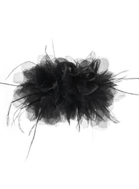 弗弗西FFX鸵鸟毛仙气发饰女[夏花]羽毛抓夹大号发量大发抓发量少