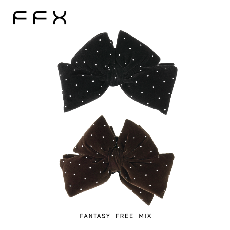 弗弗西FFX【繁星点点】波点蝴蝶结温柔氛围感抓夹女2025新款发夹