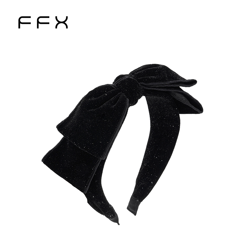 弗弗西FFX蝴蝶结高颅顶发饰星夜法式复古显脸小星空发箍高端头箍