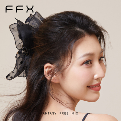 抓夹高马尾仙气蝴蝶结抓夹