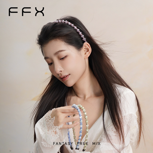 FFX弗弗西高颅顶防滑波浪发箍