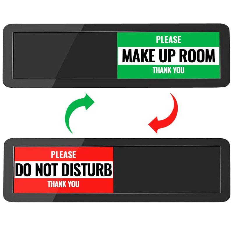 新品 客房服务牌房间会议室状态可滑动告示牌请勿打扰门牌立即打