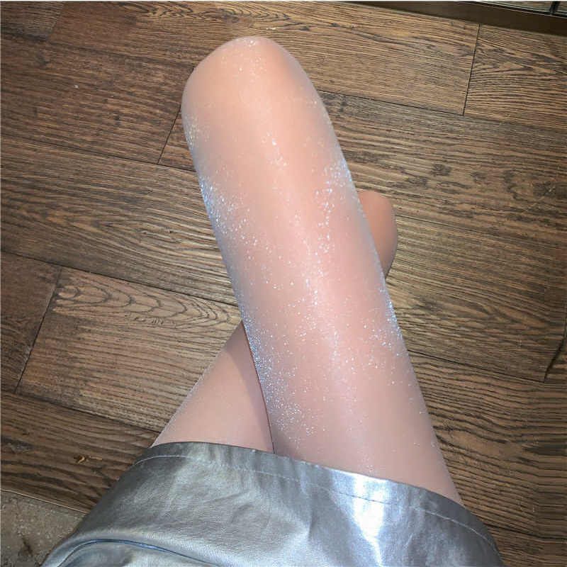 春夏季亮丝珠光超薄丝袜公主风女闪亮美腿性感隐形黑丝肉色连裤袜