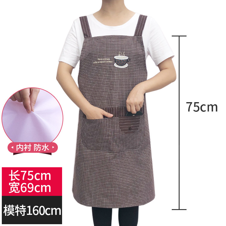 围裙2023新款女家用厨房防水防油做饭炒菜时尚居家夏加厚罩衣纯i.