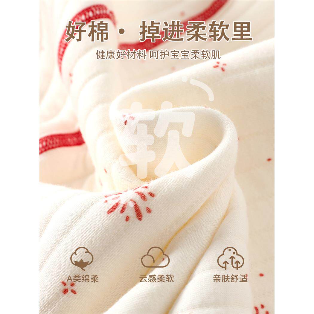婴儿衣服三层夹棉保暖A类