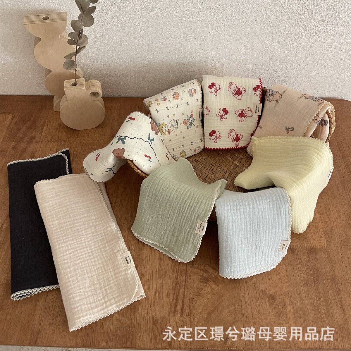 小碎花四层纯棉纱布洗脸