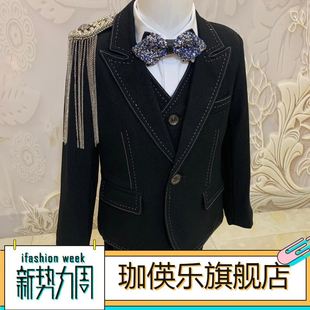 新款 儿童西装 夏季 钢琴演出服 男童礼服套装 高端走秀花童小西服正装