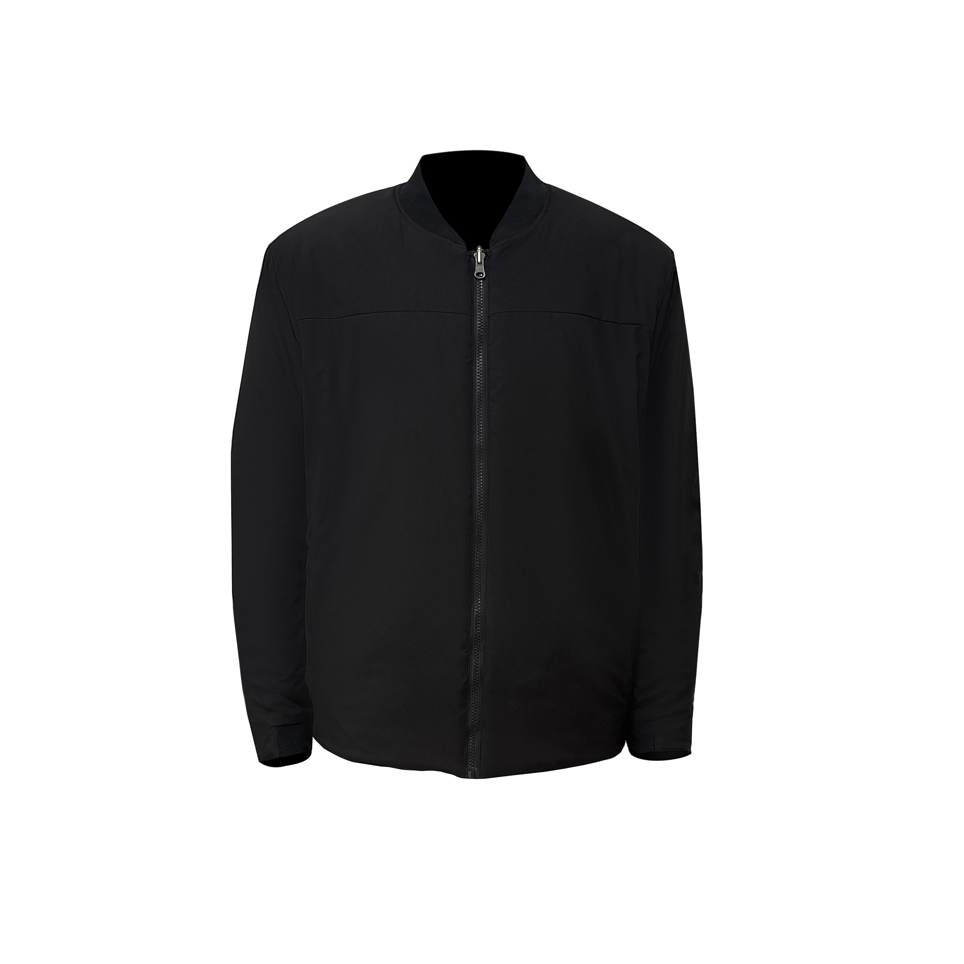 双面黑色保暖轻量棉上衣