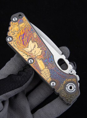 MeteorEDC挺进者SMF-MSC 二代 凹磨拉丝折刀O工具M390户外便携露