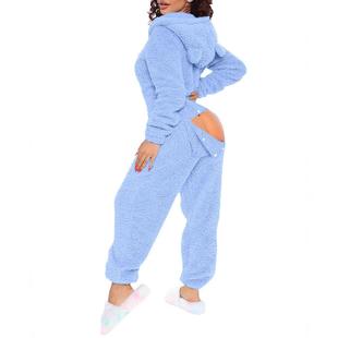 women winter jumpsuit loungewear pajama sleepwear one-piece