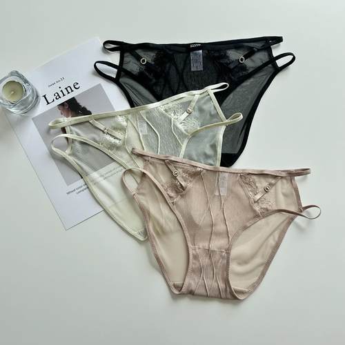 briefs waist jacquard lace ladies panties women low