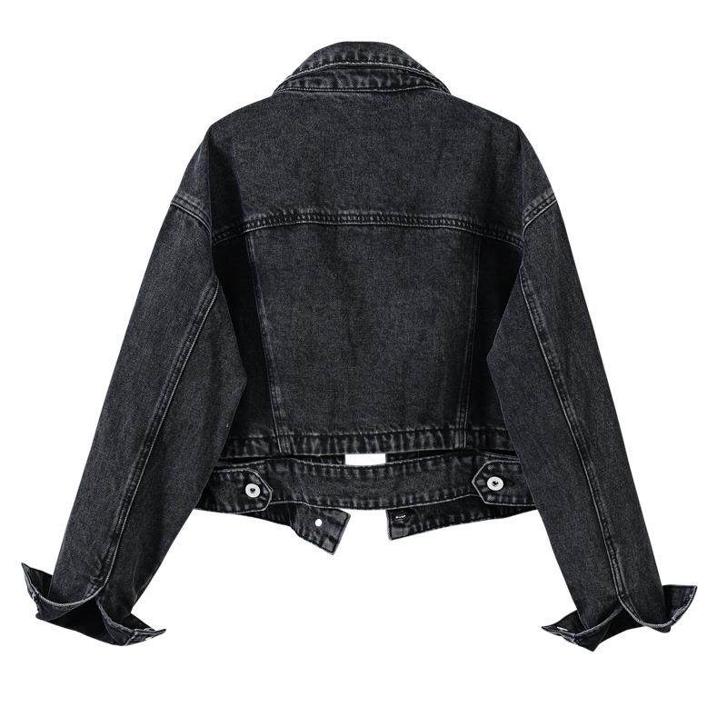 sping autumn blue denim jacket women casaco feminino casual