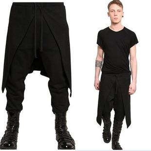 baggy Mens patchwork loose mens pants