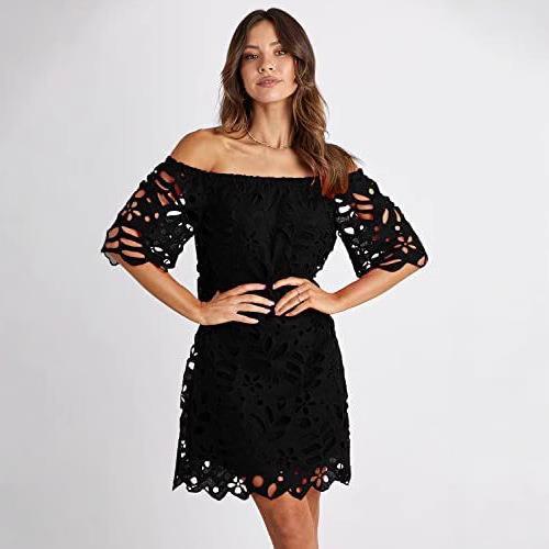 Strapless one shoulder hollow dress casual party dress for
