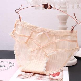 ladies crotch girls cotton Hollow pure low underwear waist