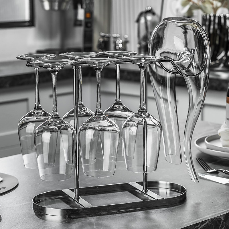 德国红酒杯套装家用水晶玻璃葡萄酒高脚杯子醒酒器轻奢高档酒具