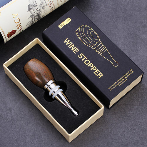 意大利轻奢绿檀木红酒瓶酒塞高档礼盒装便携防漏酒瓶塞璃瓶保鲜塞