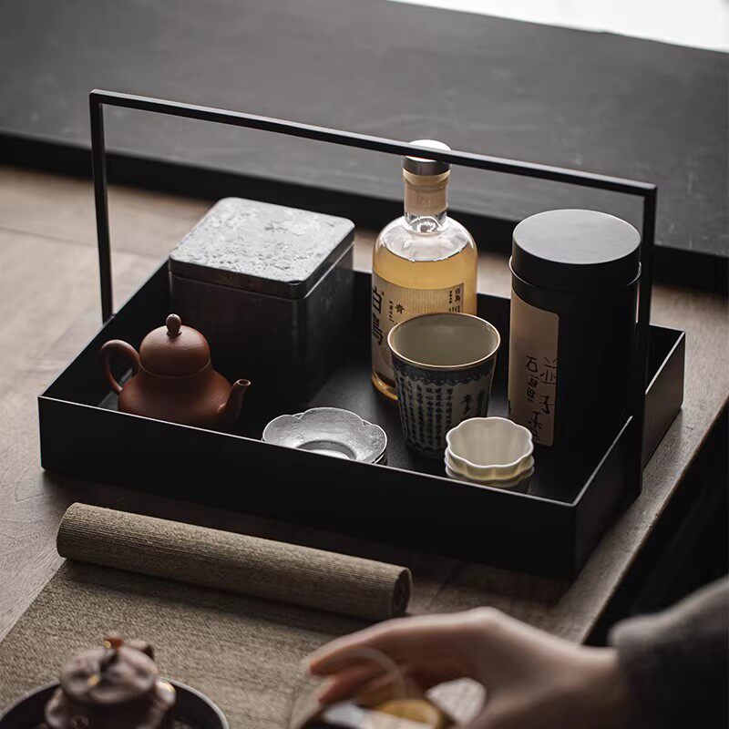 德国高档家用多功能铁艺茶道托盘图片