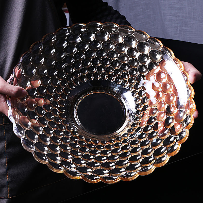 欧式家用水果盘轻奢高档客厅茶几乔迁水晶玻璃零食果干盘摆件套装,餐饮具,果盆/果盘/果篮,淘宝优惠券,粉丝福利购,淘宝优惠卷