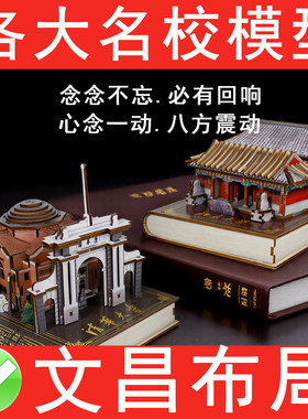文昌局名校建筑摆件摆放书房左上角转化心念助力文昌金榜题名摆件