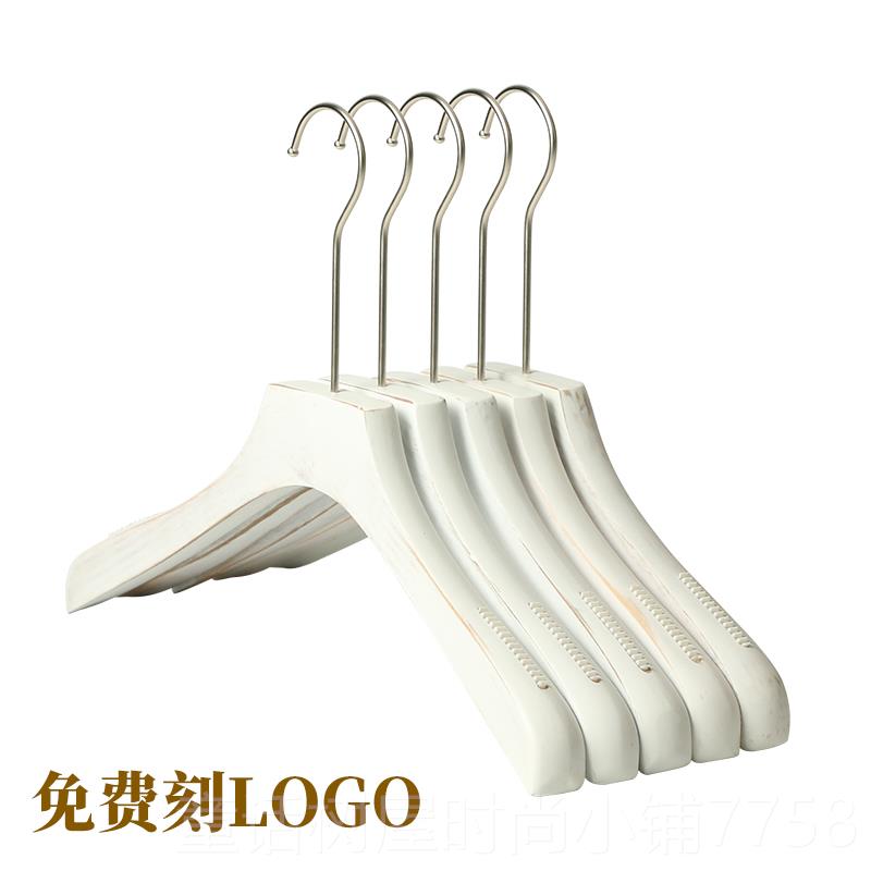 正品实木衣架子服撑装店儿木衣撑无痕木质晒制挂衣架衣服子家用挂