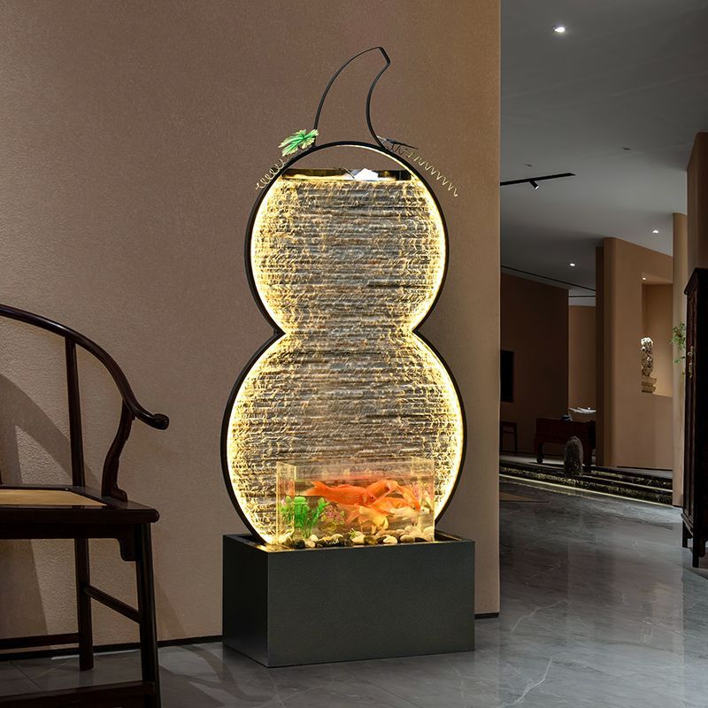 新款葫芦水幕墙流水屏风