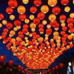 网红大唐不夜城灯笼景区商场灯会天幕吊顶装饰灯笼低压户外防雨