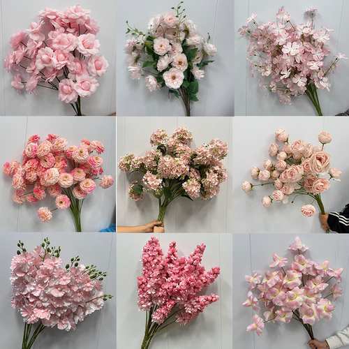 婚庆仿真花粉色婚礼布置装饰假花