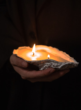 琉光银贝|银蛤蜊香薰贝壳蜡烛伴手礼盒定制创意ins风商务生日结婚